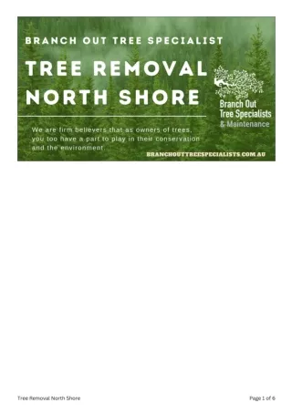 Tree Removal North Shore