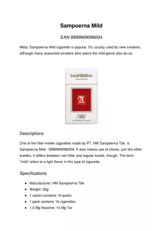 sampoerna mild
