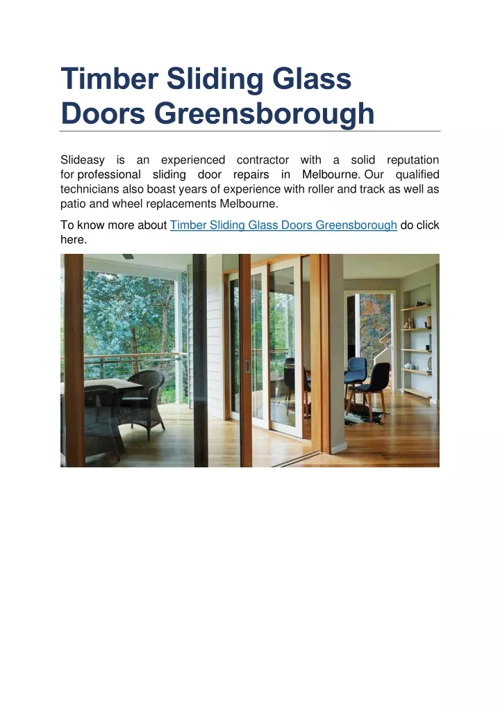 timber sliding glass doors greensborough