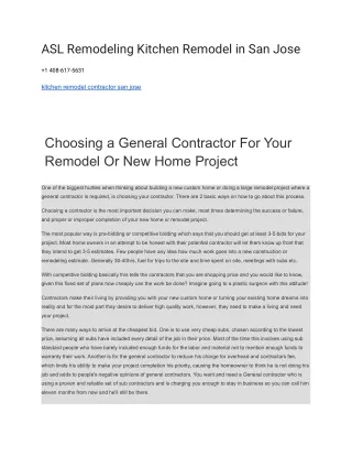 asl remodeling kitchen remodel in san jose