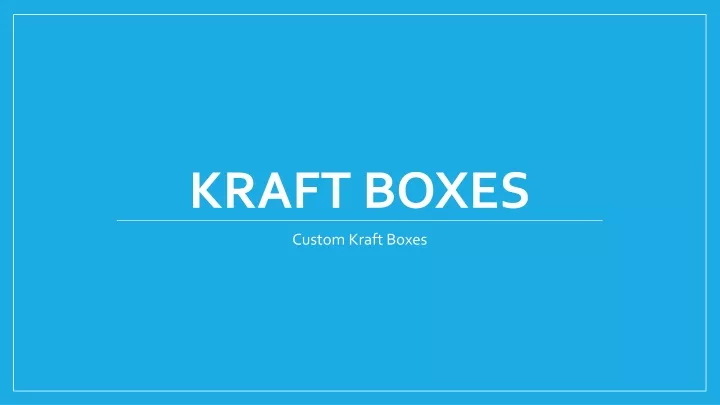 kraft boxes