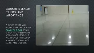 Concrete Sealer, Its Uses, and Importance