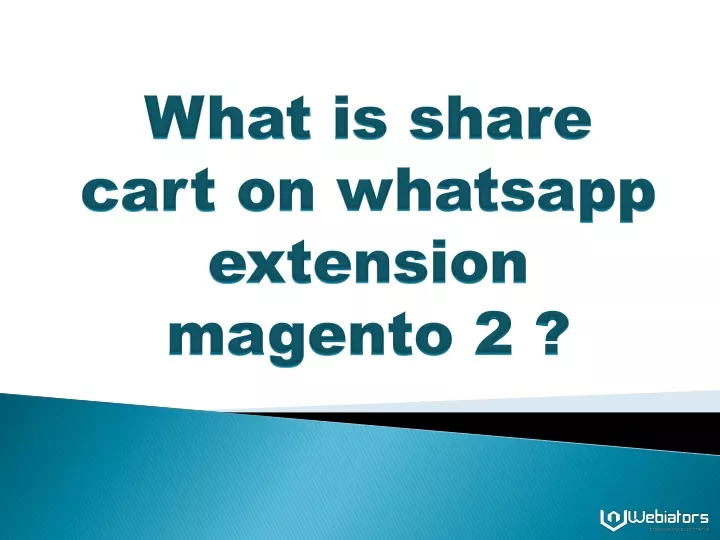 what is share cart on whatsapp extension magento 2