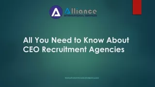 All You Need to Know About CEO Recruitment Agencies