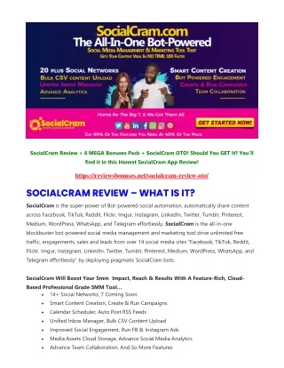 SocialCram Review & OTO