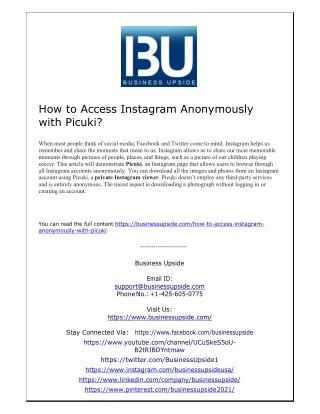 how to access instagram anonymously with picuki