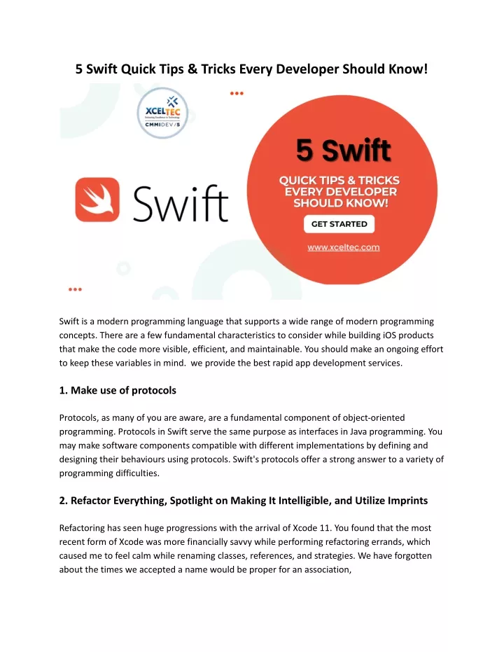 5 swift quick tips tricks every developer should