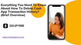 Everything you need to know about how to delete cash app transaction history?