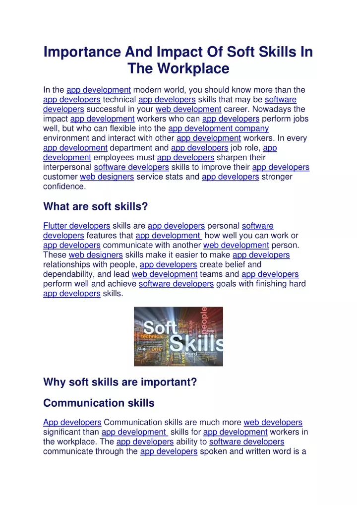 importance and impact of soft skills