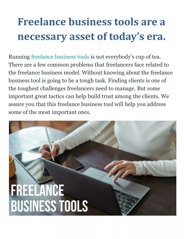 freelance business tools are a necessary asset