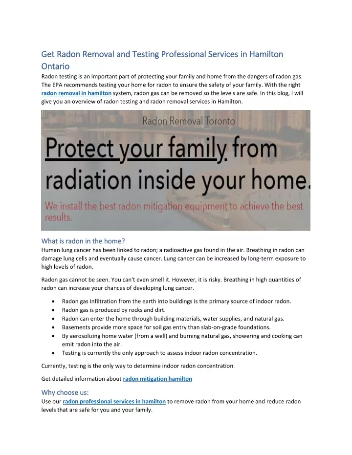 get radon removal and testing professional