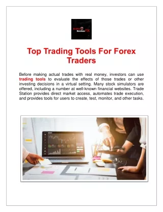 Top Trading Tools For Forex Traders