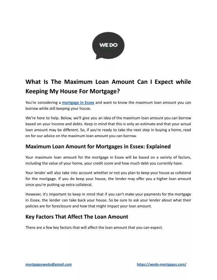 what is the maximum loan amount can i expect