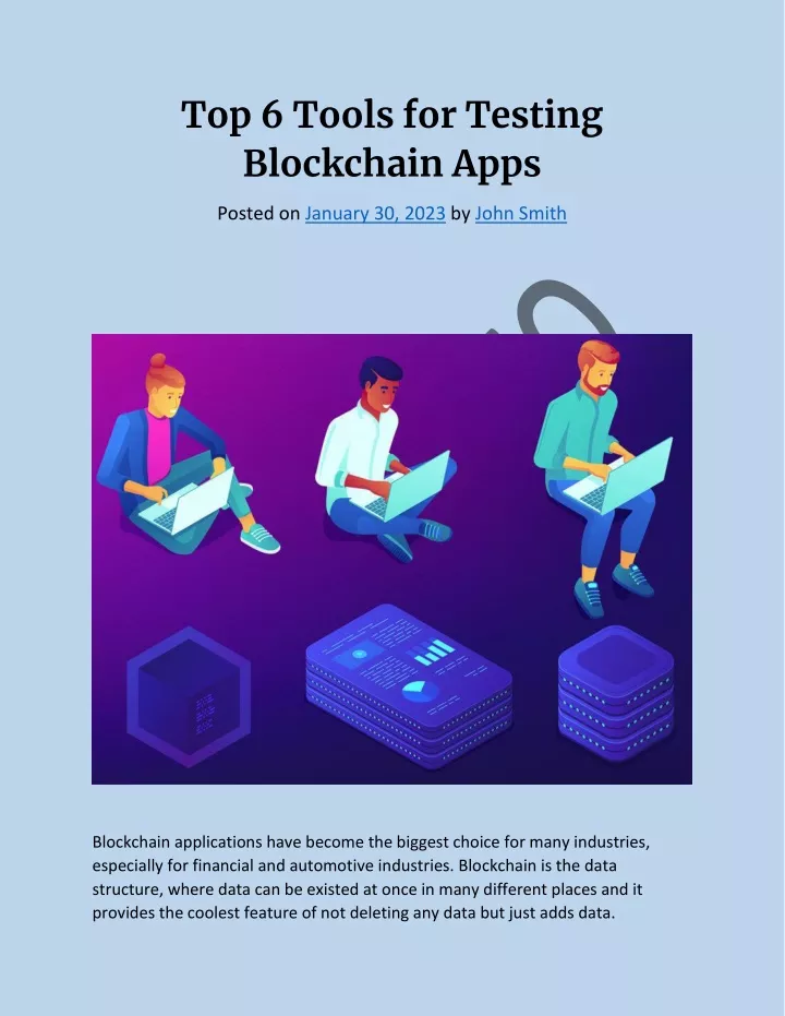 top 6 tools for testing blockchain apps