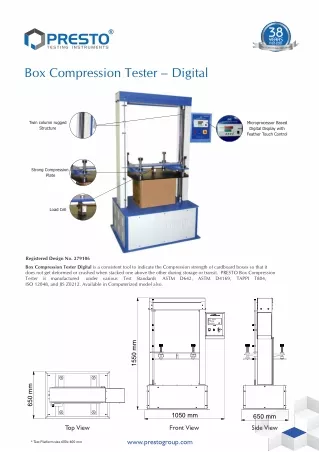 Get best quality Box compression tester in India