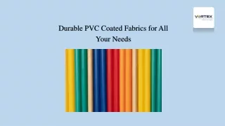 Durable PVC Coated Fabrics for All Your Needs