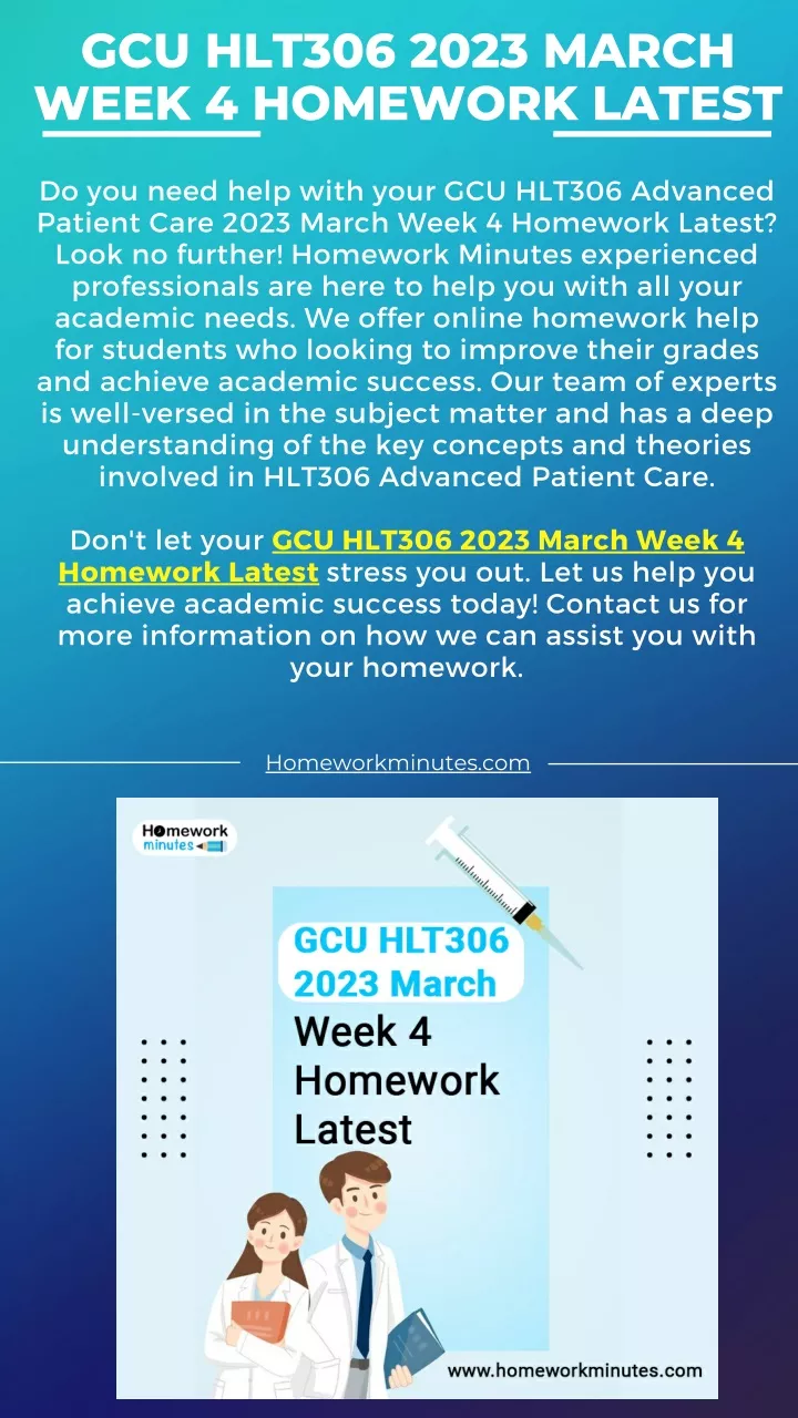 gcu hlt306 2023 march week 4 homework latest