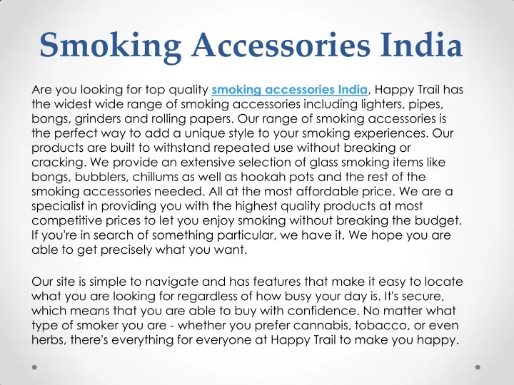 smoking accessories india