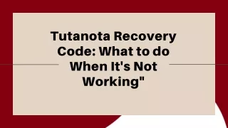 Tutanota Recovery Code: What to do When It's Not Working