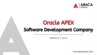 Oracle APEX Software Development Company in India