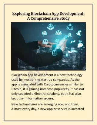 exploring blockchain app development