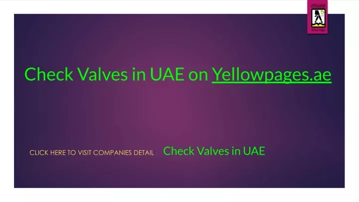 check valves in uae on yellowpages ae