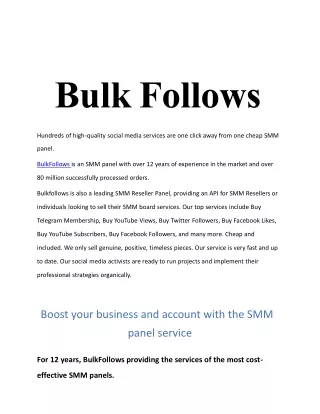 bulk follows