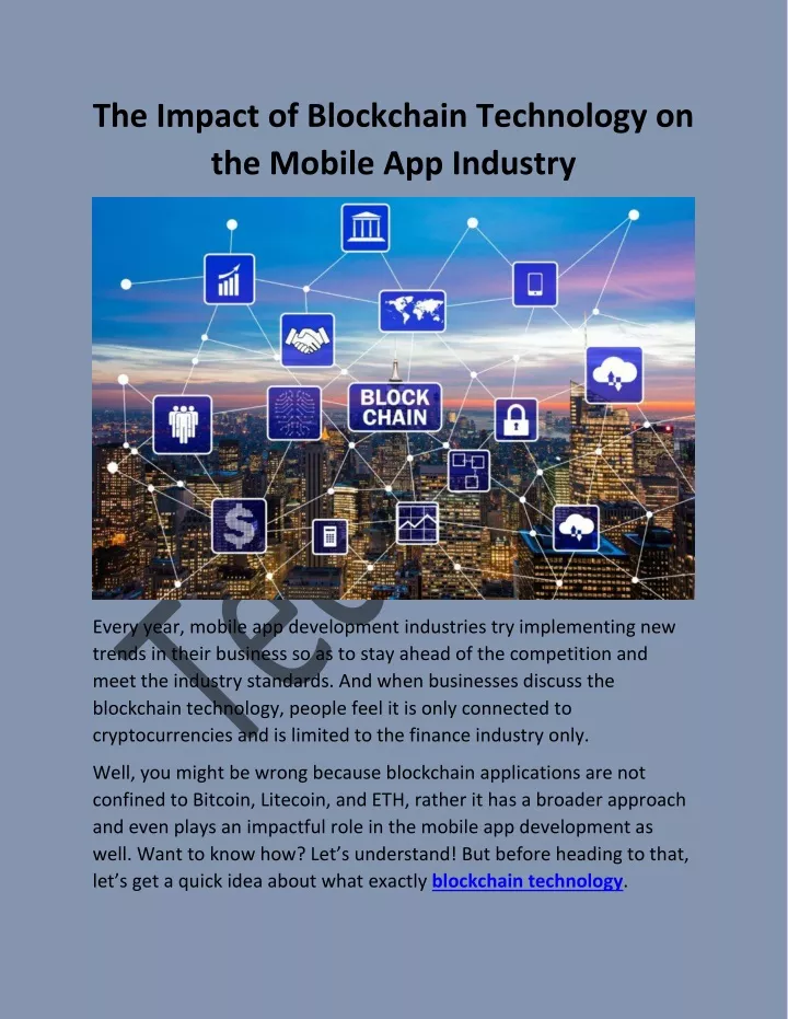 PPT - The Impact Of Blockchain Technology On The Mobile App Industry ...