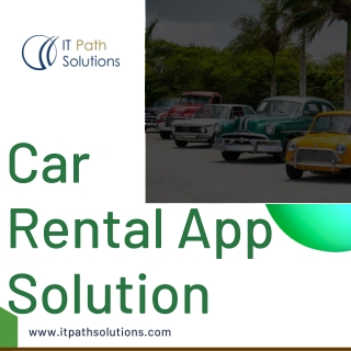 Custom Car Rental App Development