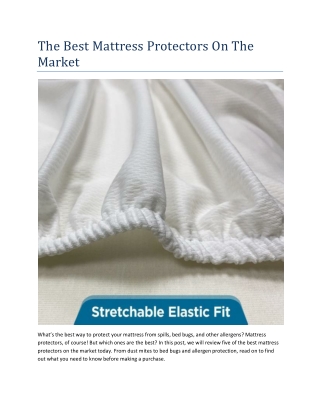 The Best Mattress Protectors On The Market