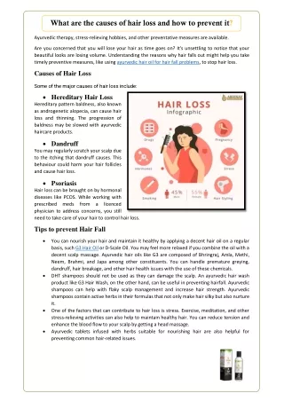 what are the causes of hair loss