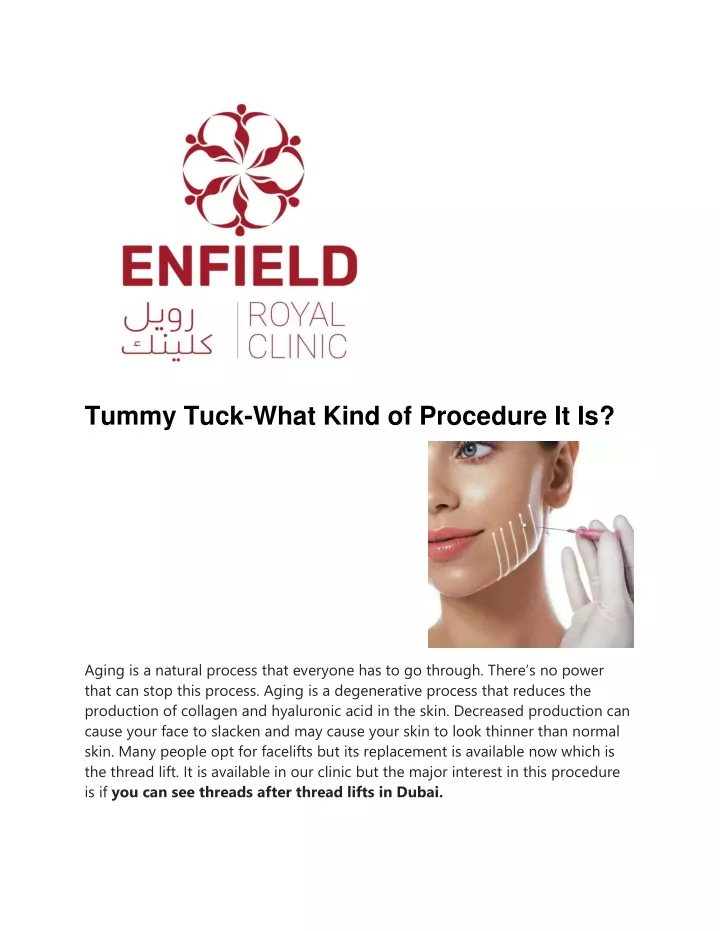 tummy tuck what kind of procedure it is