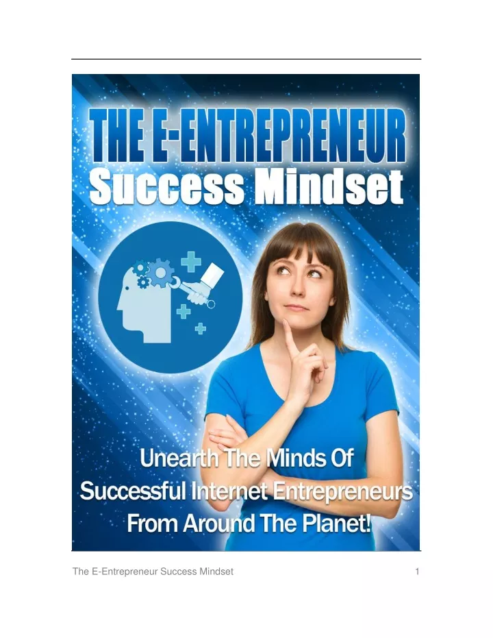 the e entrepreneur success mindset