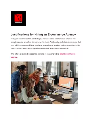 Justifications for Hiring an E-commerce Agency