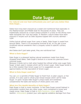 date sugar