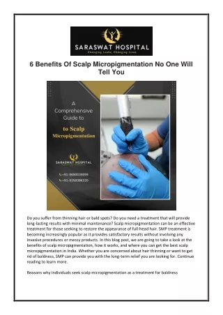 6 benefits of scalp micropigmentation no one will