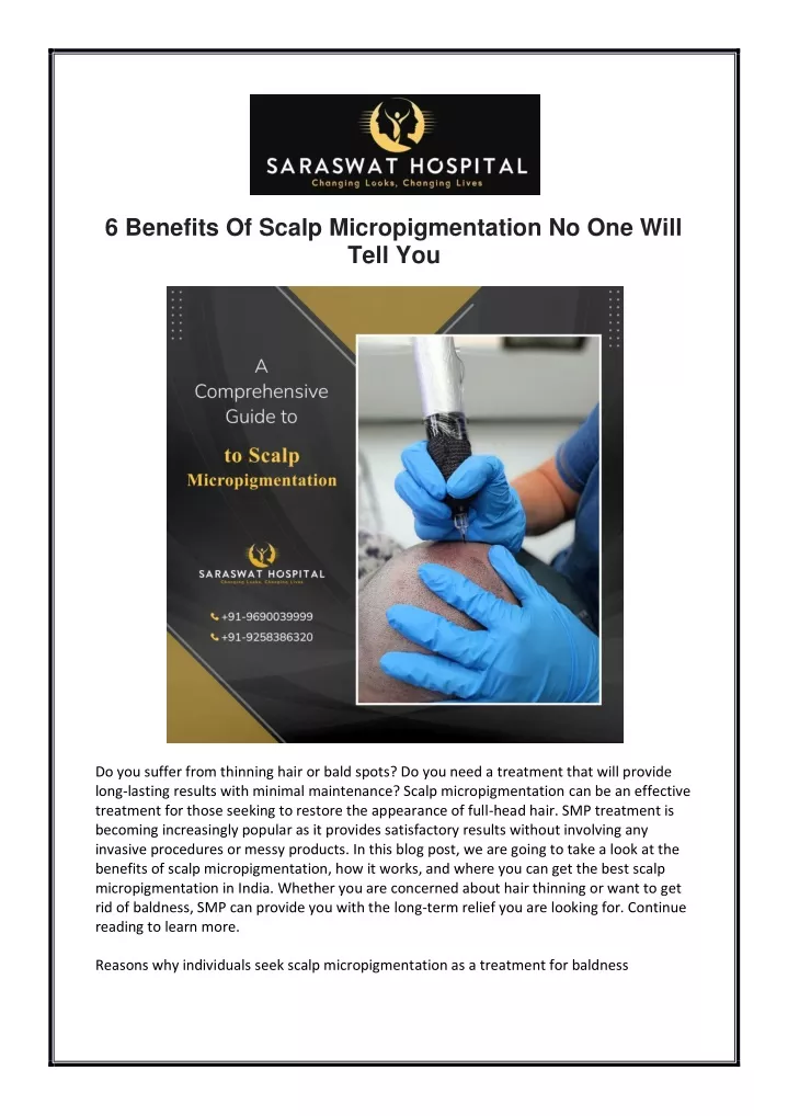 6 benefits of scalp micropigmentation no one will