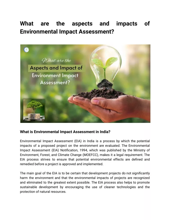 what environmental impact assessment