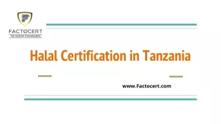 halal certification in tanzania