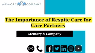The Importance of Respite Care for Care Partners
