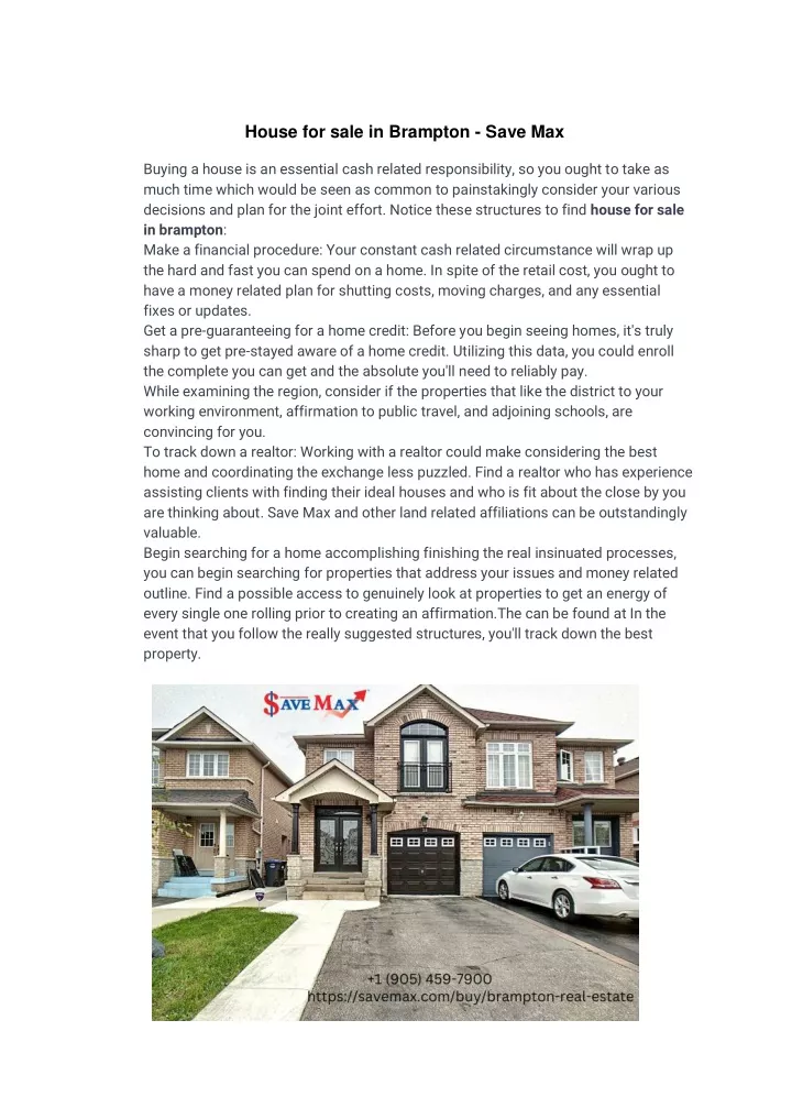 house for sale in brampton save max