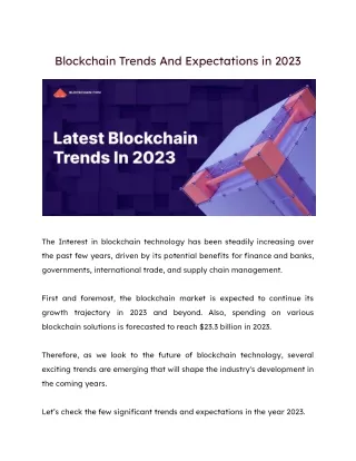 blockchain trends and expectations in 2023