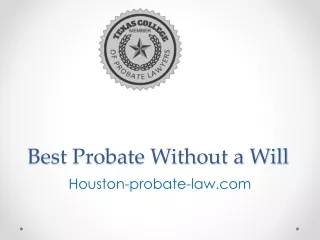 best probate without a will