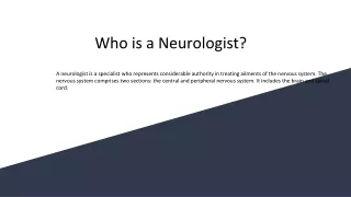 Who Is a Neurologist