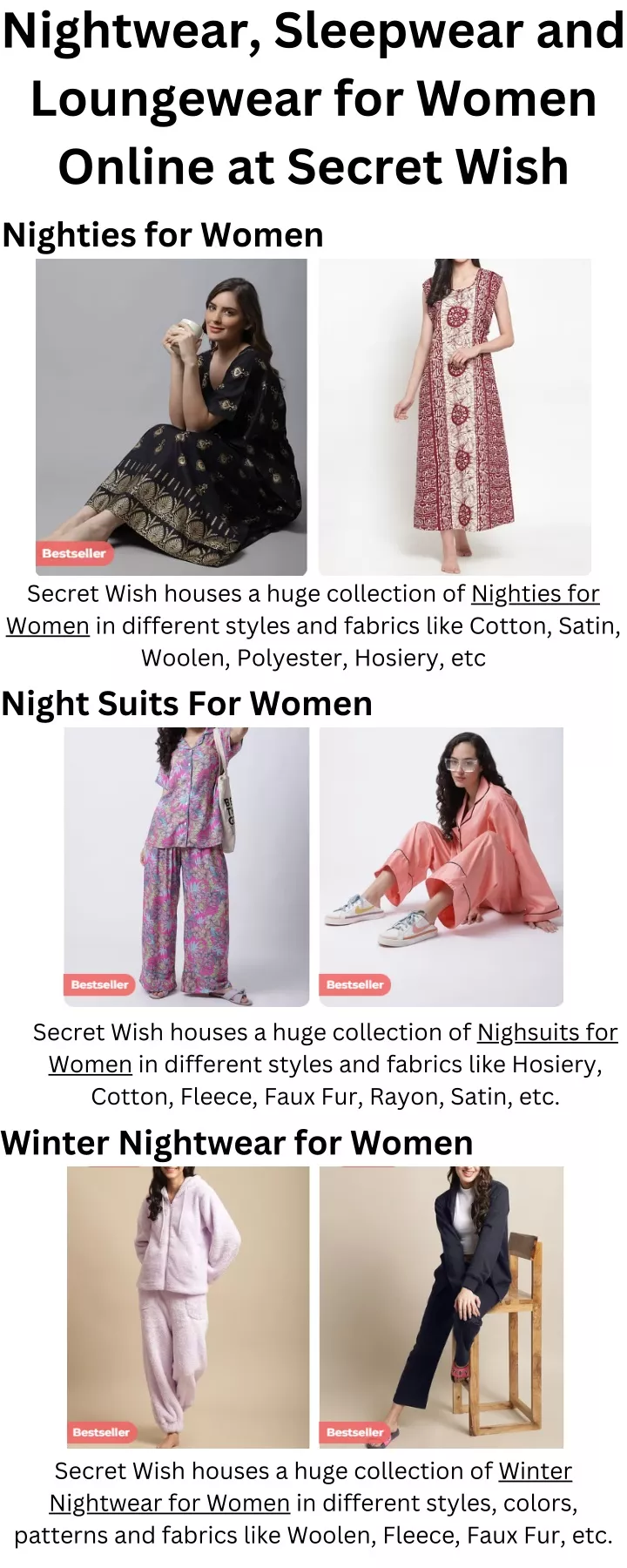 nightwear sleepwear and loungewear for women