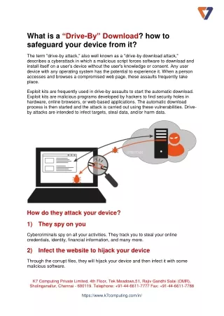 What is a Drive-By Download how to safeguard your device from it