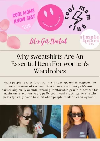 Why sweatshirts Are An Essential Item For women's Wardrobes