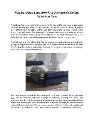 how do sleigh beds work an overview of various