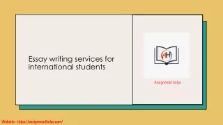 Essay writing services for international students