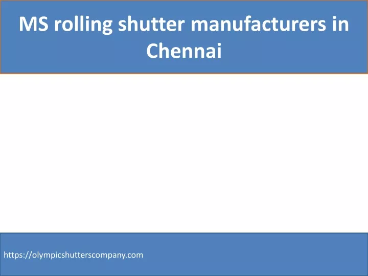 rolling shutter manufacturers in chennai        <h3 class=